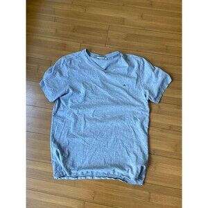 J Lindeberg Men's Gray Tee Shirt - V Neck - Medium